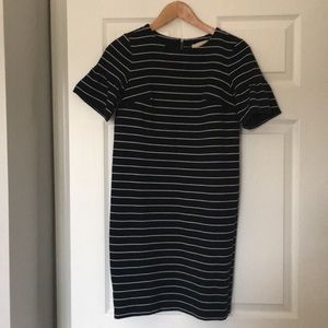 Loft women’s sz-XSP cotton stripe navy dress